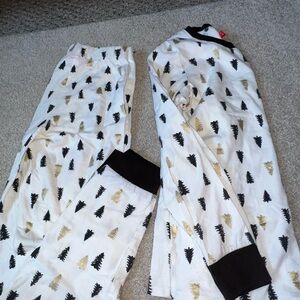 Women's Pajamas with Black and Gold Tree Print